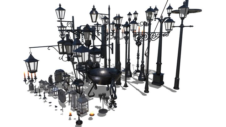 Victorian Lights / Street Lamps 3D Model