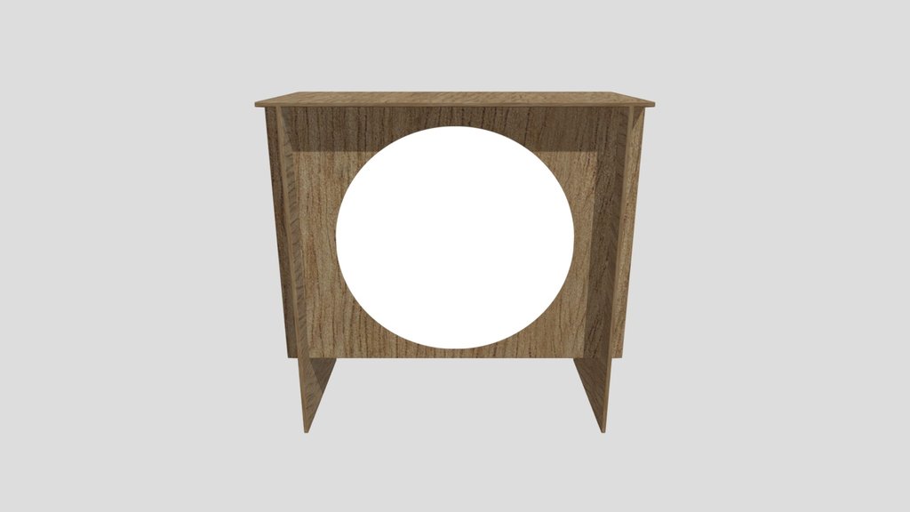Wood Tradeshow Counter With Printed Logo