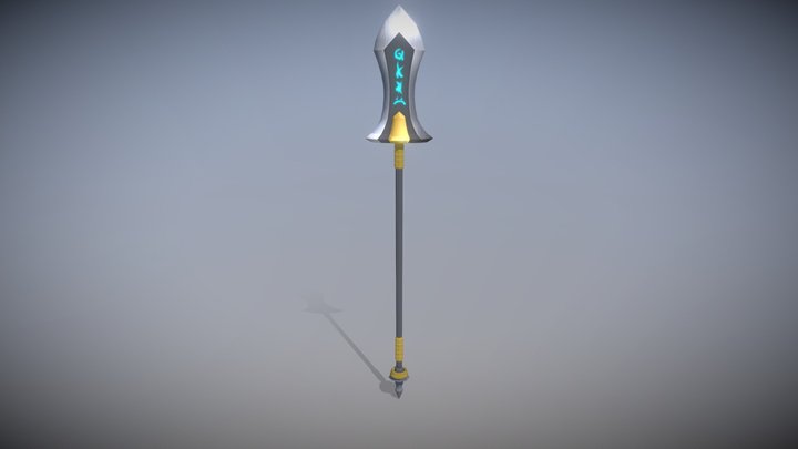 LowPoly Spear FantasyGame 3D Model