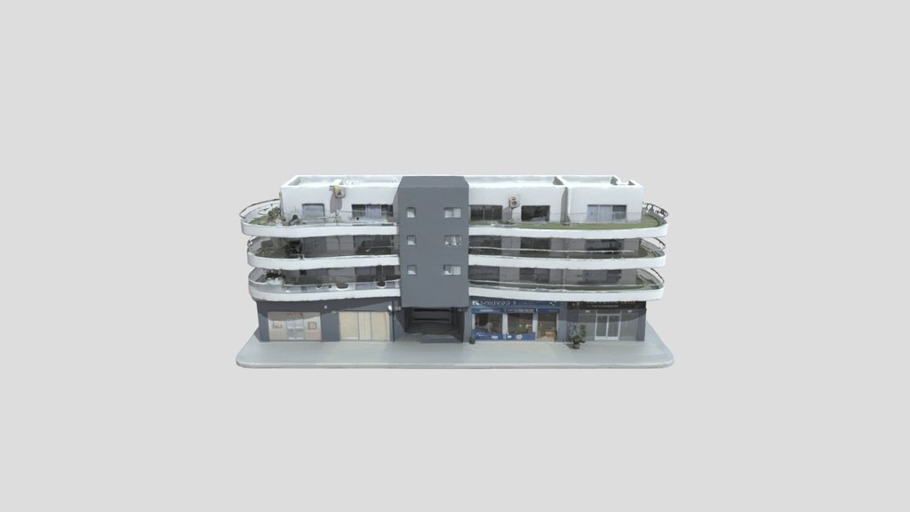 Edificio Costero Moderno – Balcones Curvos