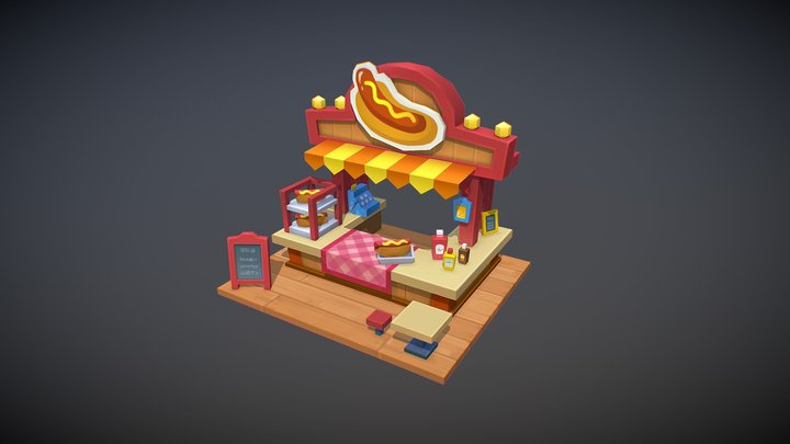 Low poly 3D building -2- 3D Model