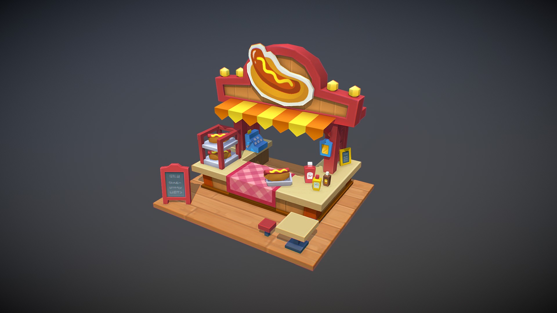 Low poly 3D building -2- - 3D model by HOYA CHOE (@painterhoya ...