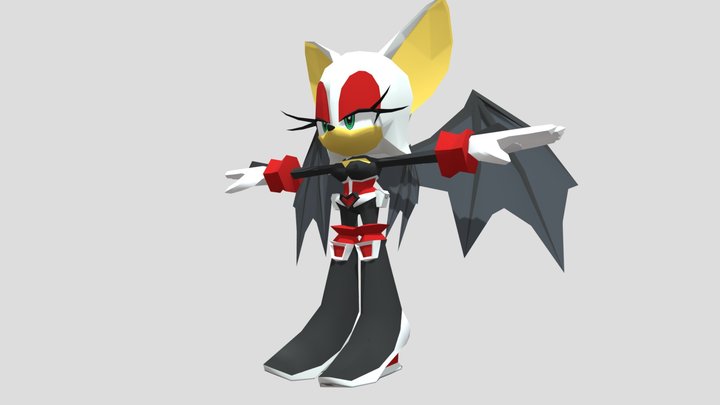 sonic heroes rouge beta 3D Model