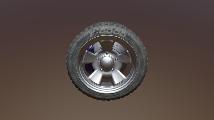 Truck Wheel 3D Model