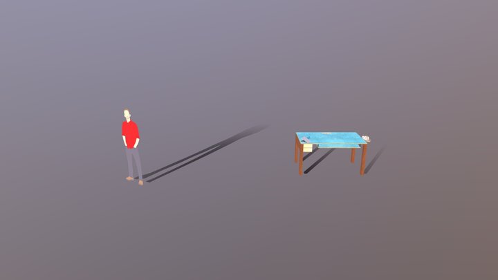 Desk4 Obj 3D Model