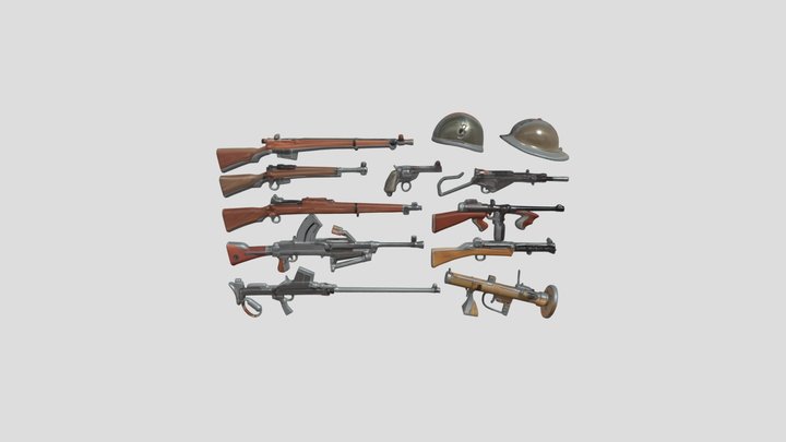 Military Rifles 3d Model
