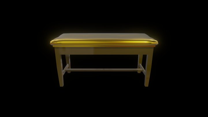 Piano_seat (blender) exported as obj 3D Model