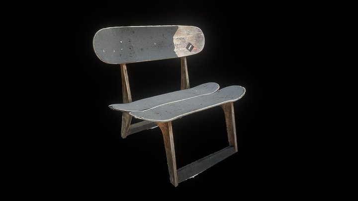 Skateboard Chair 3D Model