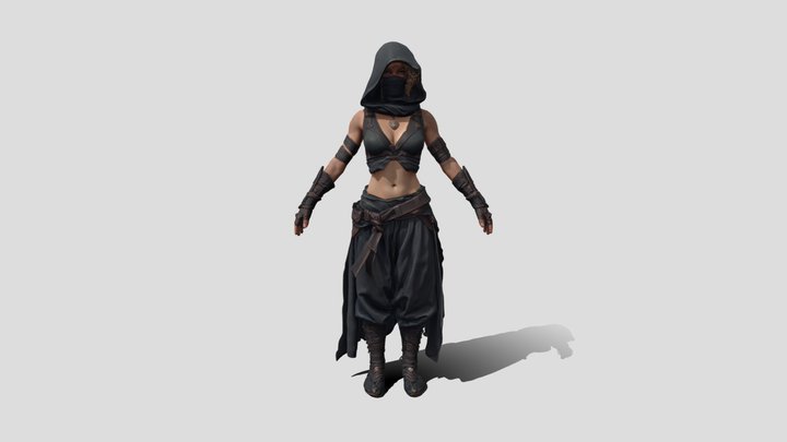 Female Warrior 3D Model Free