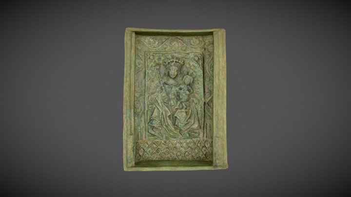 Kachlica-Madona s dieťaťom 3D Model