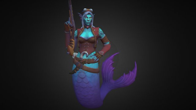 Mermaid Sniper 3D Model