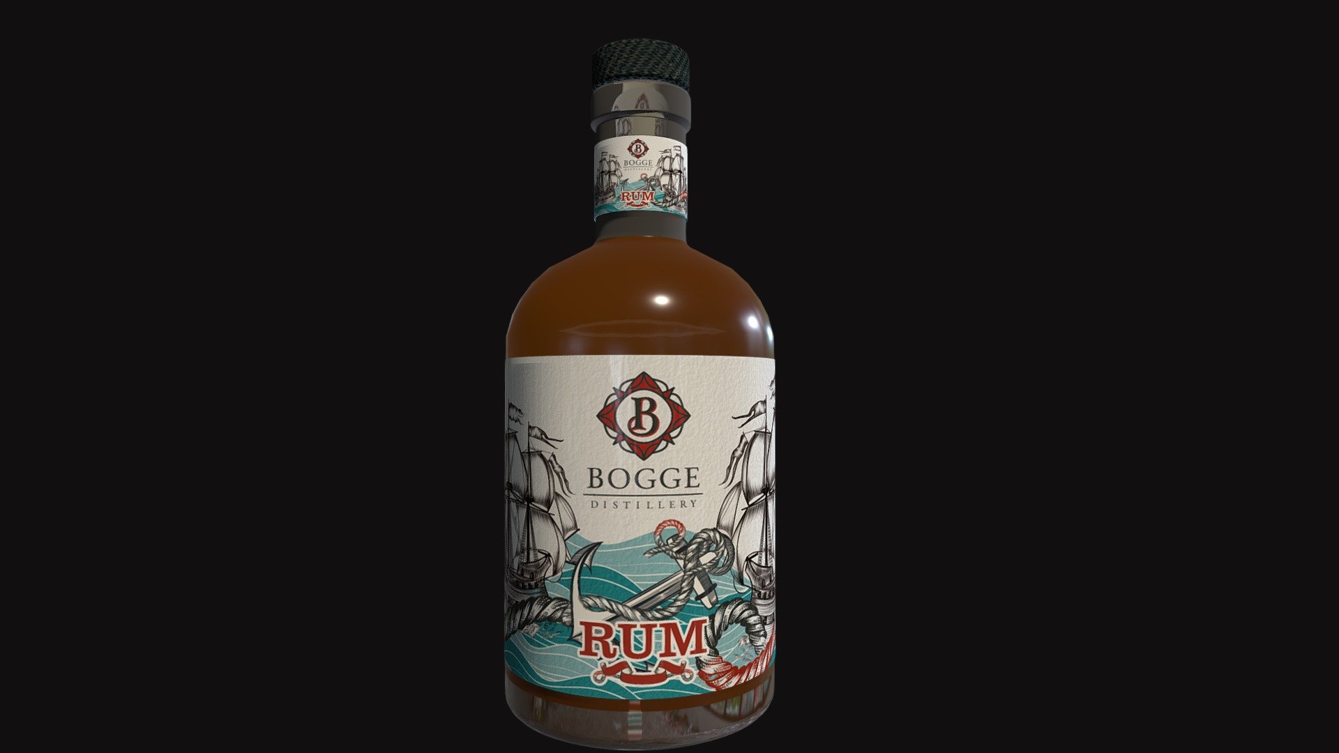 Rum bottle - 3D model by EmadFarid (@EmadGFarid) [dfb18ed] - Sketchfab