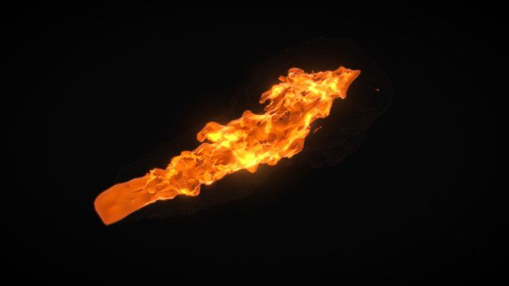 Flame Thrower Test (animated) 3D Model