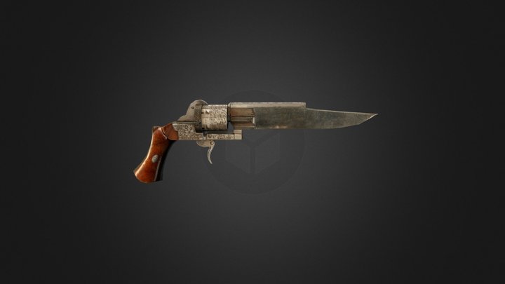 Gun-knife 3D Model