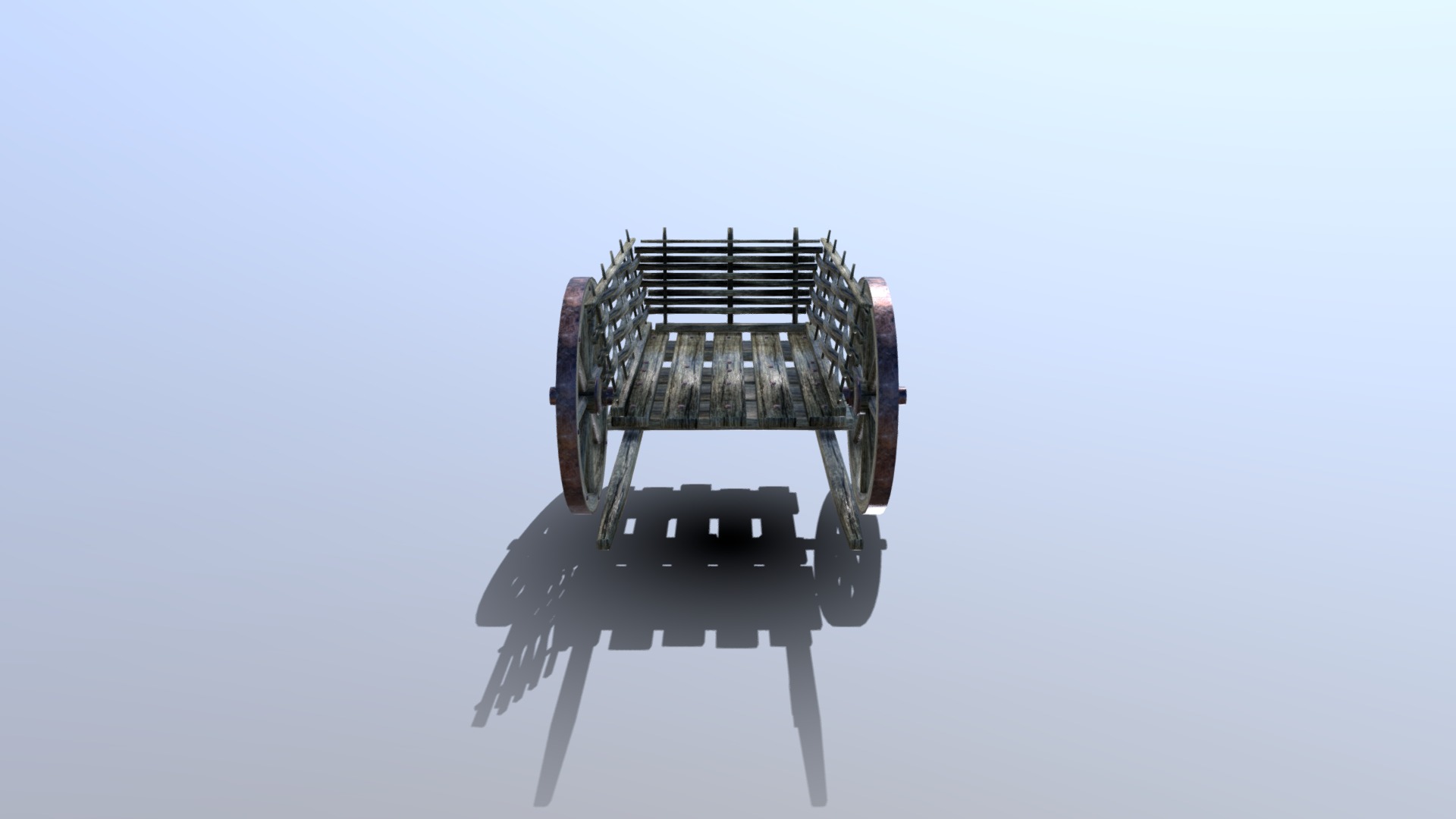 3D model Wattle- Cart - This is a 3D model of the Wattle- Cart. The 3D model is about a large metal object.