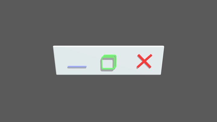 Window Action Buttons 3D Model