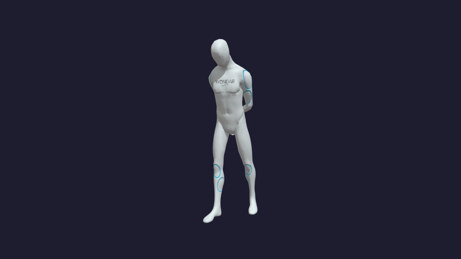 Walk - arm behind — Sketchfab embed 3D viewer