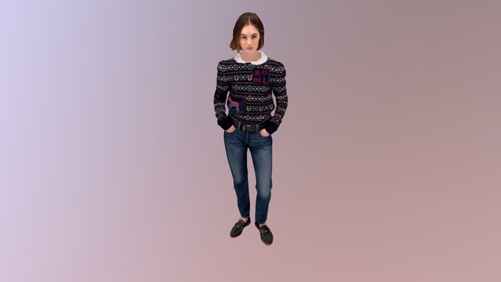 POST - SMOOTH - Sweater With Horse 3D Model