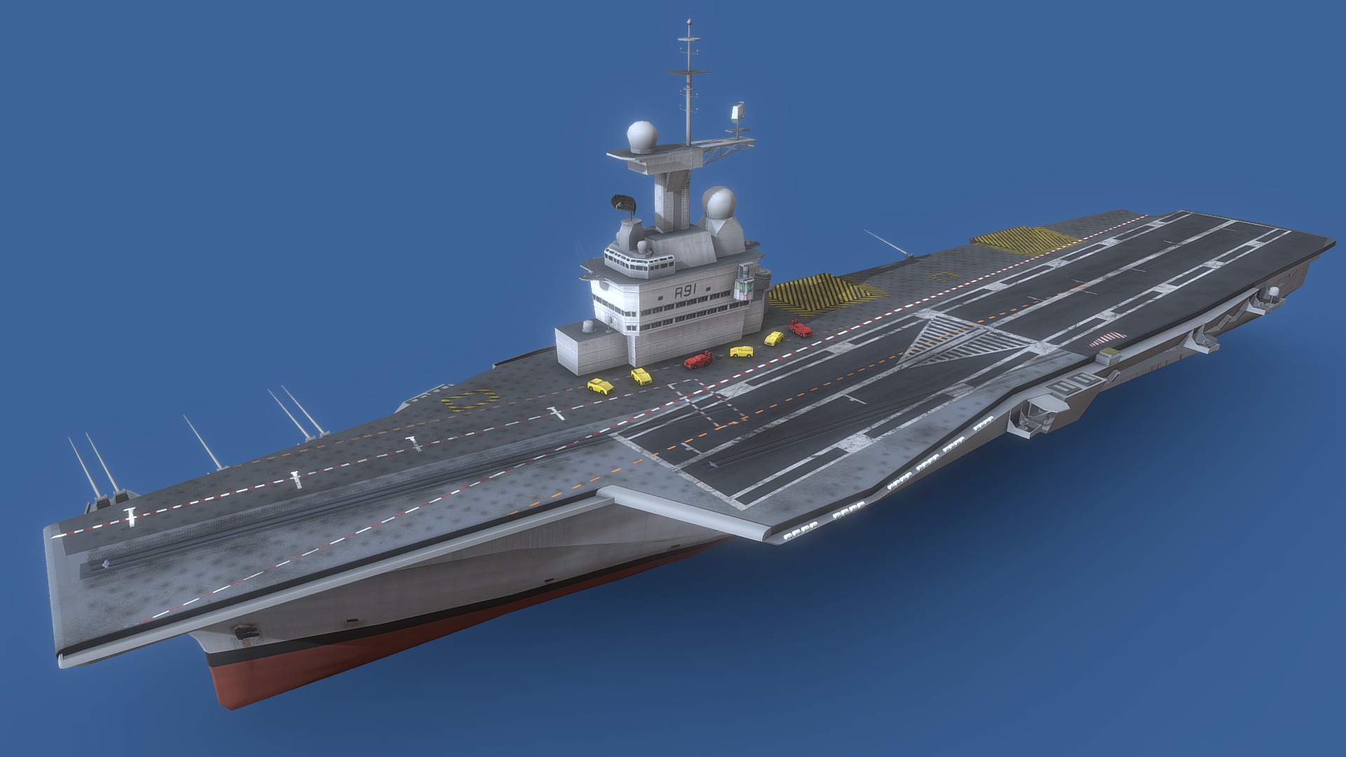 3D model Charles de Gaulle French Aircraft Carrier - This is a 3D model of the Charles de Gaulle French Aircraft Carrier. The 3D model is about a close-up of a satellite.