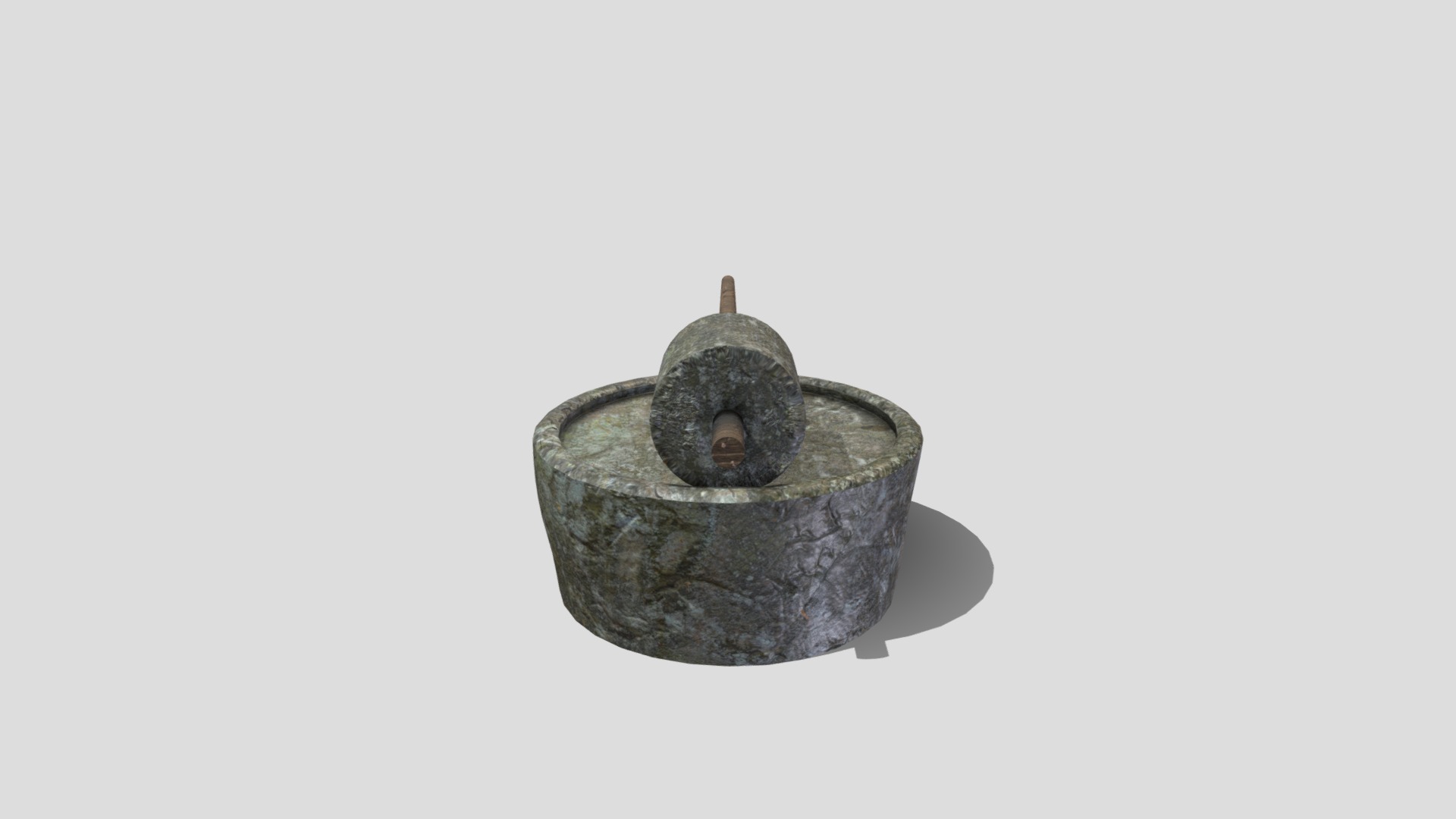 3D model Medieval Olive Press - This is a 3D model of the Medieval Olive Press. The 3D model is about a metal object with a hole in it.