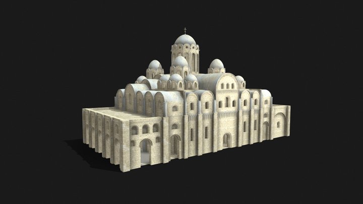 Old Kyivan St. Sophia Cathedral Model 3D Model