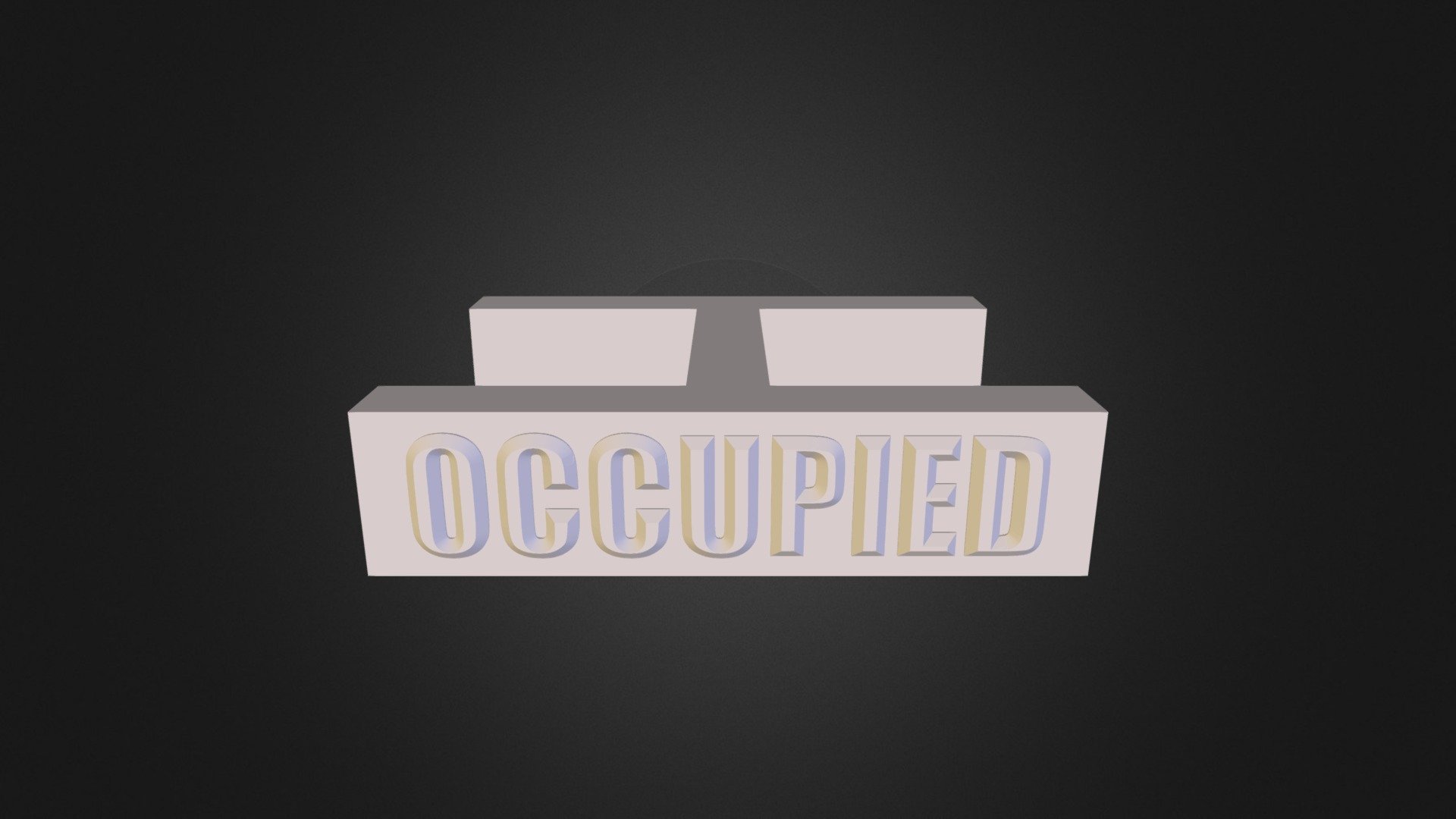 OCCUPIED restroom stall sign - 3D model by 3dindustries [dfc296b ...