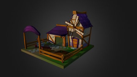 Lowpoly Farm 3D Model