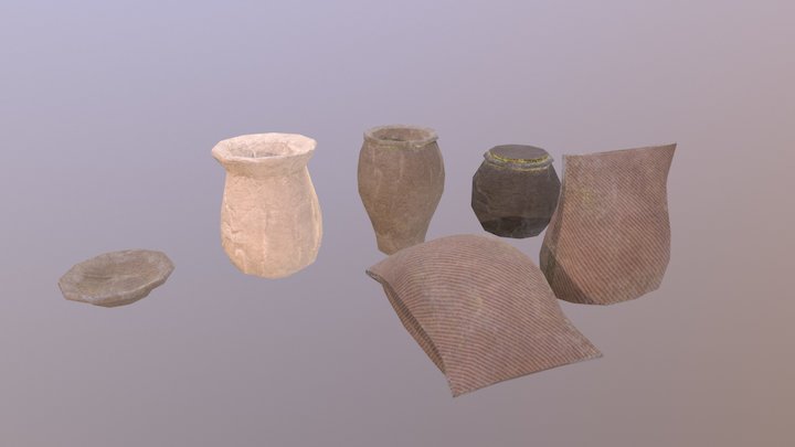 sack&pottery001 3D Model