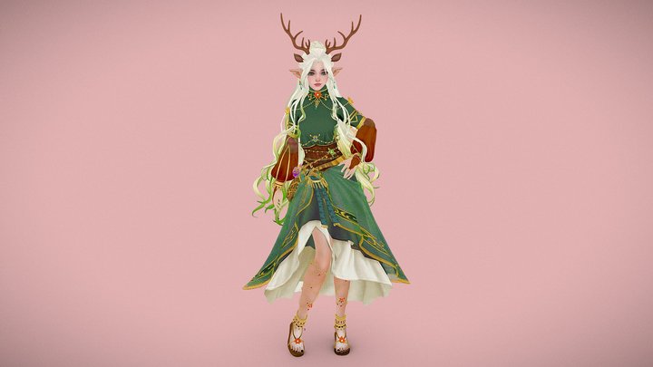 Deer - Guardian of the Dream Forest 3D Model
