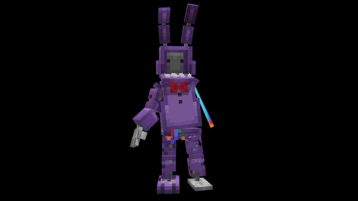 Withered Bonnie by Finchy (Rigged) 3D Model