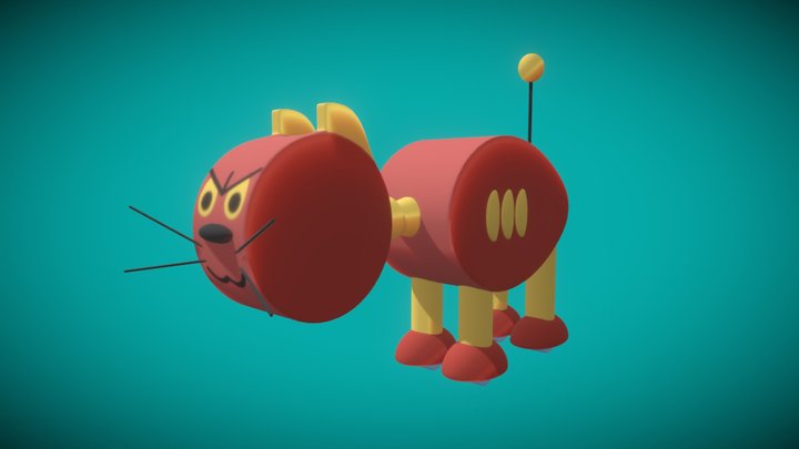 PUSH BUTTON KITTY - TOM AND JERRY 3D Model