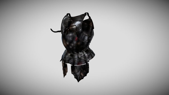 Globose Armour with Lance Rest c.1400 3D Model