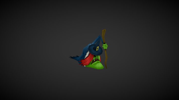 The Witch from The Great Jitters: Pudding Panic 3D Model