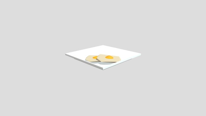 Telur Ceplok or Sunny Side Up 3D Model