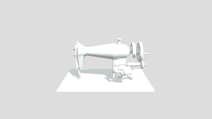 Sewing Machine { Gray Scale } 3D Model