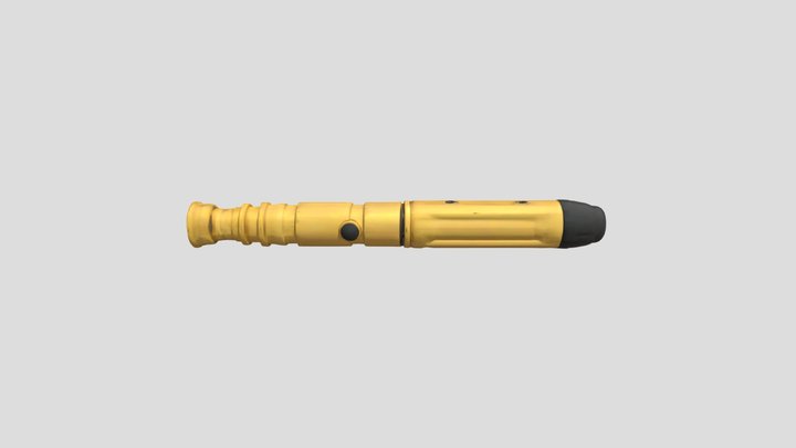Gold Lightsaber hilt 3D Model
