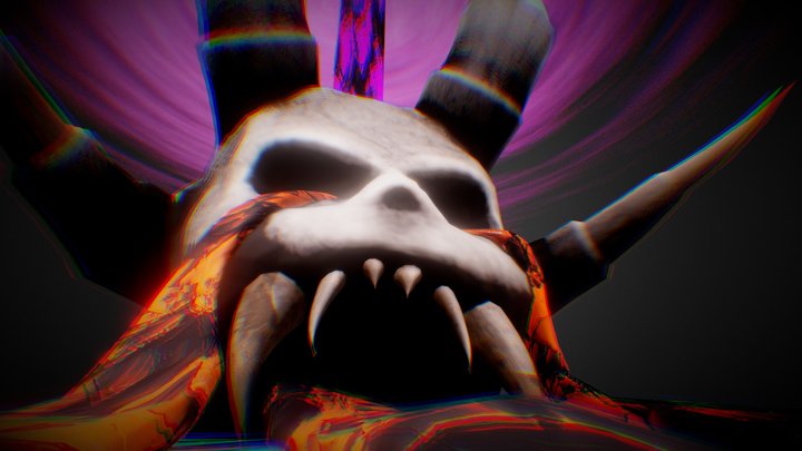 Evil Skull Castle 3D Model