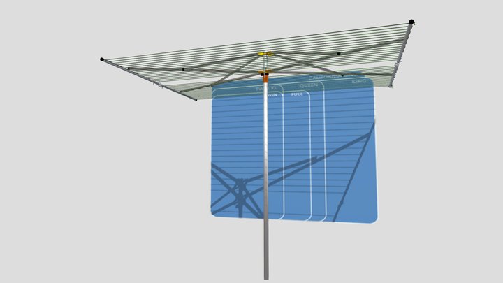 Breezecatcher clothesline PLD-6x8-272 scale 3D Model