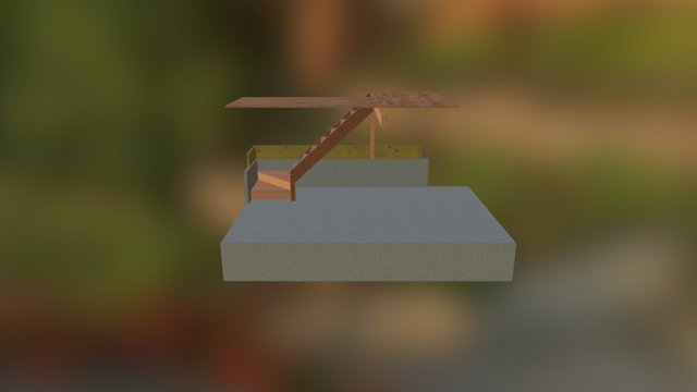 GW_sloft stairs no pole 3D Model