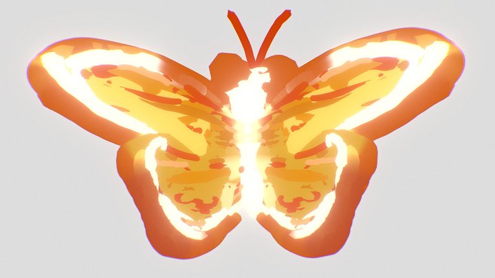 Citrus Butterfly 3D Model