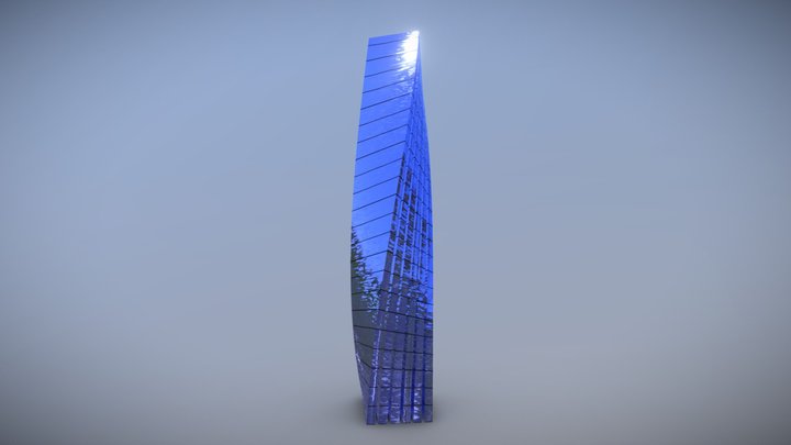 Glass Building 3D Model