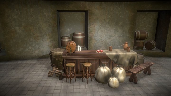 Old_ House Interior concept 3D Model