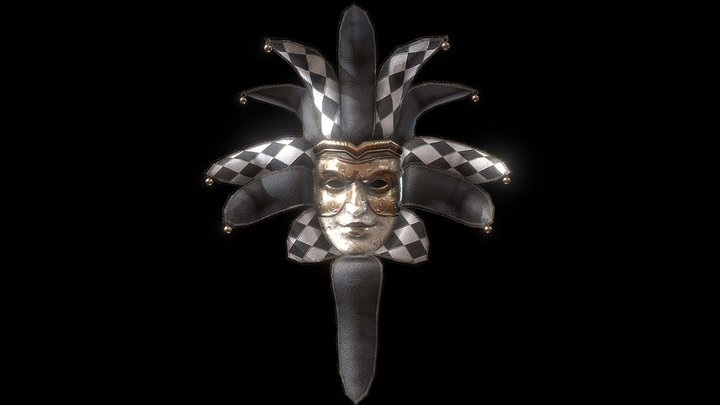 Venetian Jester Mask 3D Model