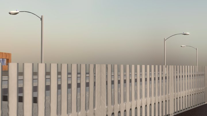 Simple lot and street 3D Model