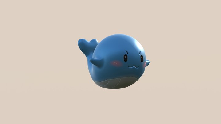 Cute Whale Model 3D Model