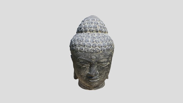 Buddha Head Sculpture 3D Model
