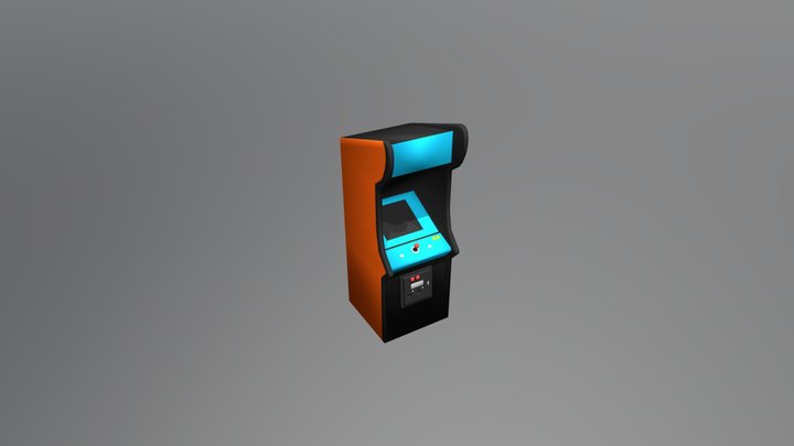 Standing Arcade Machine 01 Textured 3D Model