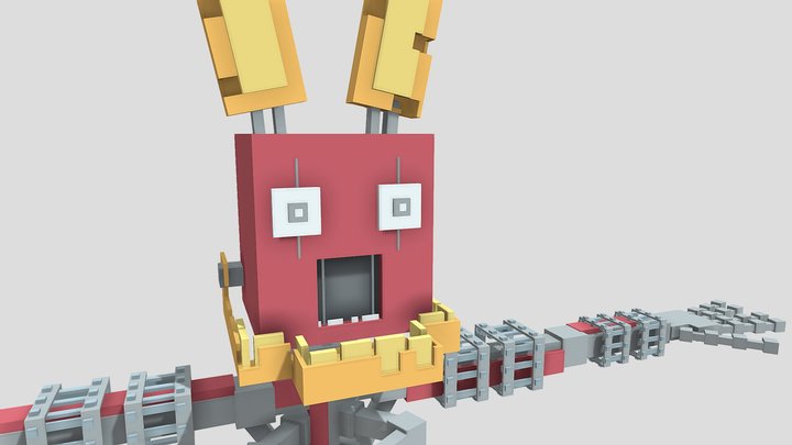 FNaF Springtrap endoskeleton Minecraft 3D Model