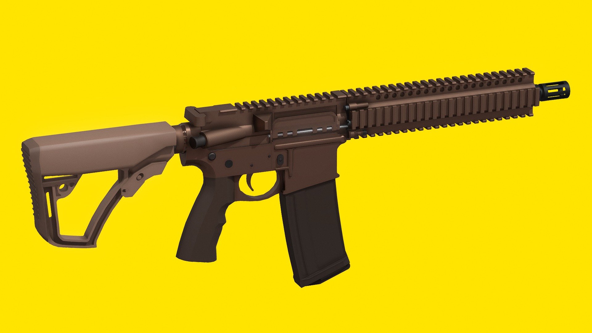 Assault Rifle DD MK 18 .dae Collada - 3D model by momsboxtv [dfd594d ...