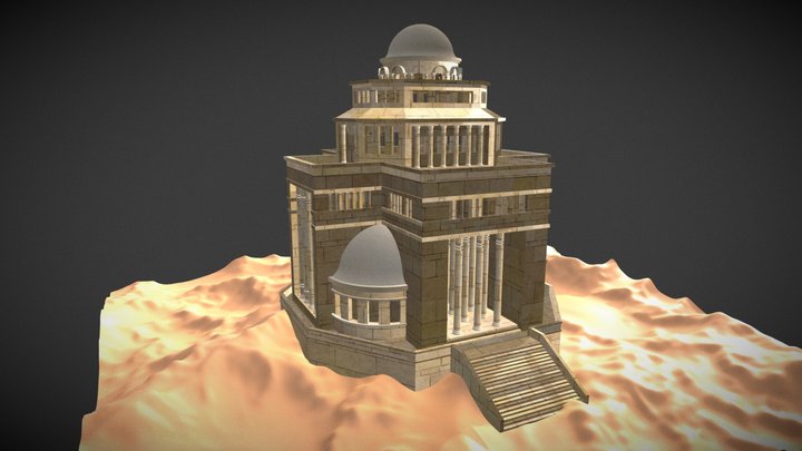 Ancient Egyptian Temple from Blender 3D Model